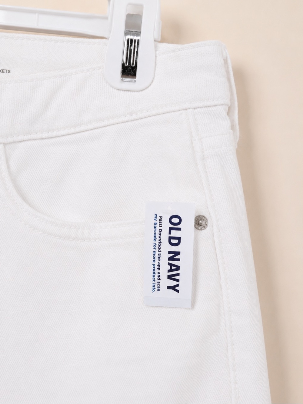 NWT Old Navy Extra High-Waisted Wide-Leg Jeans White Wash Size 4P - Picture 10 of 11